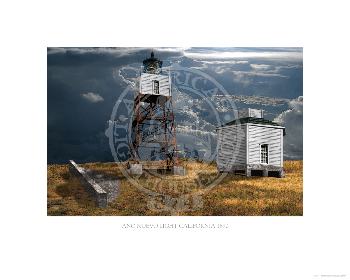 Ano Nuevo Light California 1890