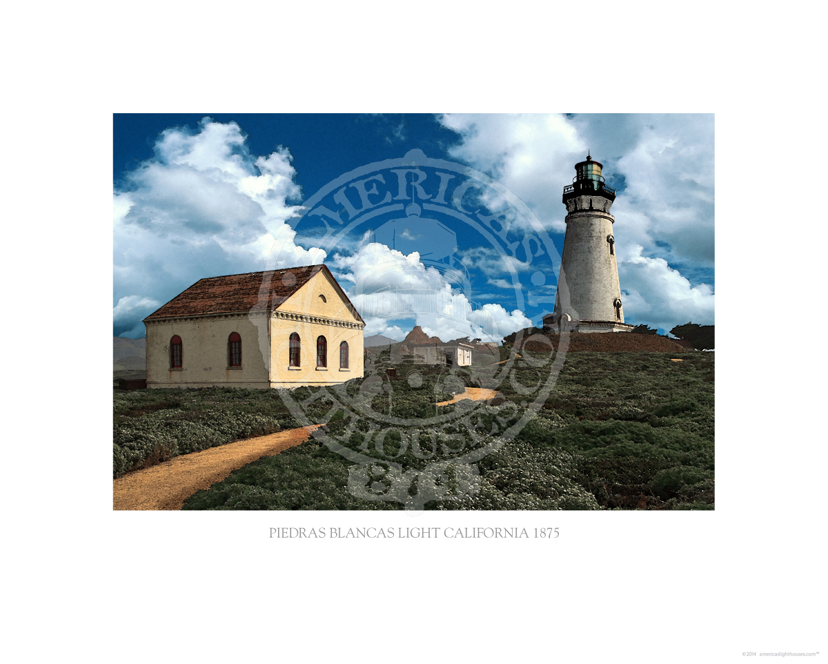 Piedras Blancas Light California 1875
