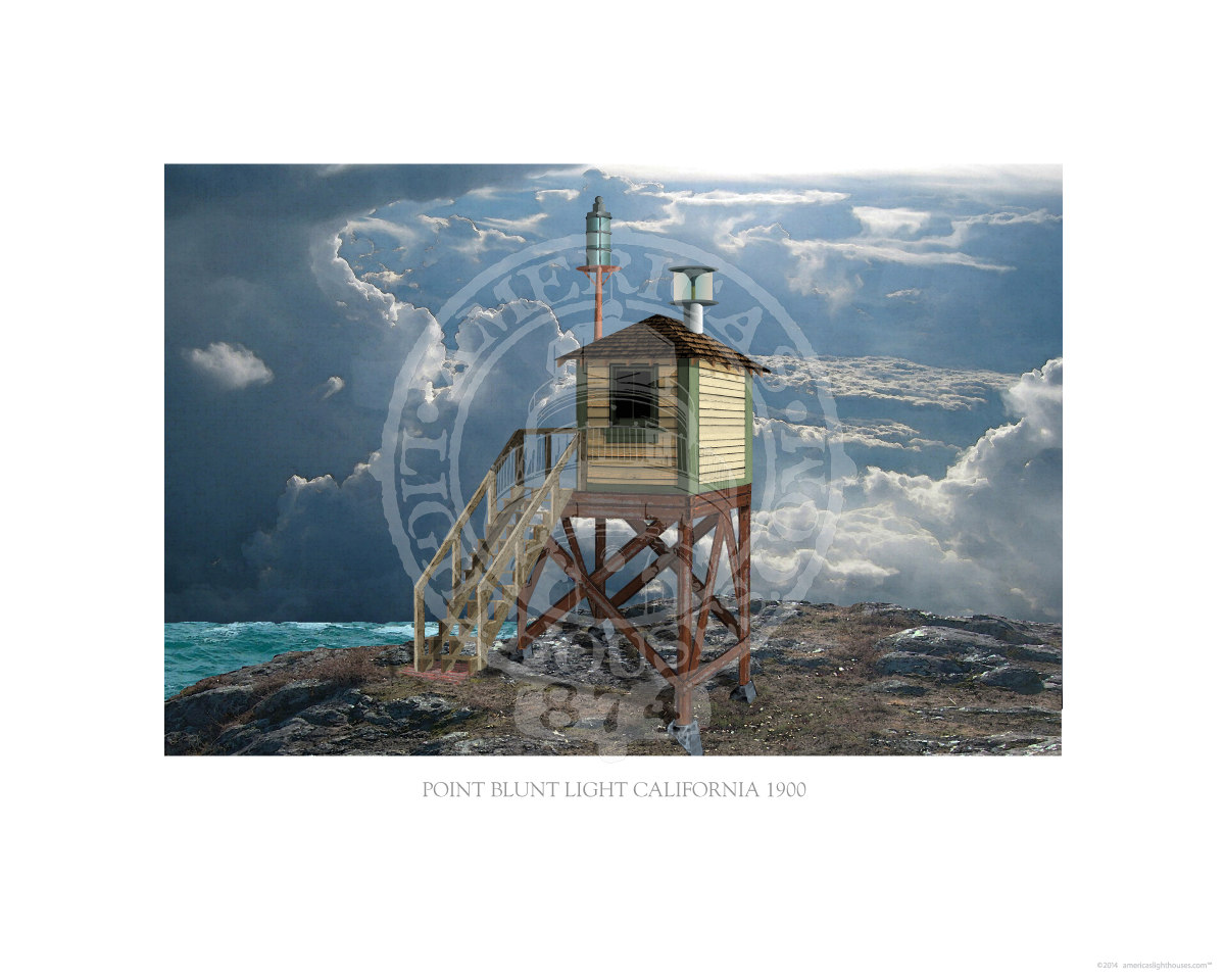 Point Blunt Light California 1900