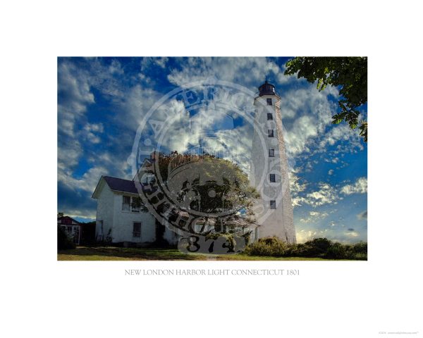 New London Harbor Light Connecticut 1801