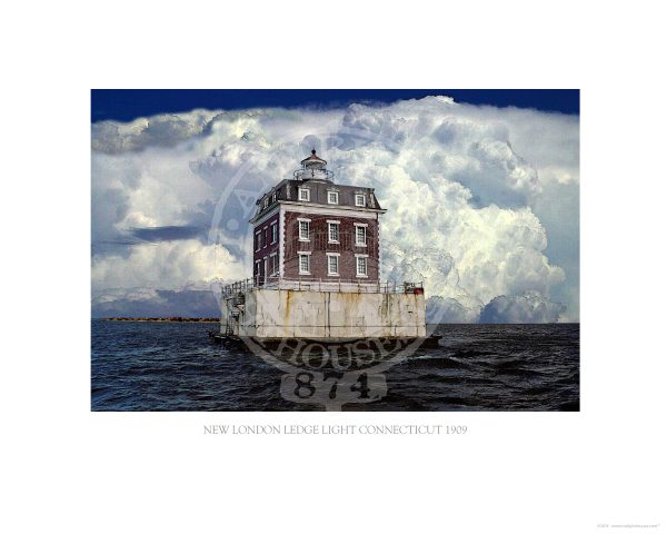 New London Ledge Light Connecticut 1909