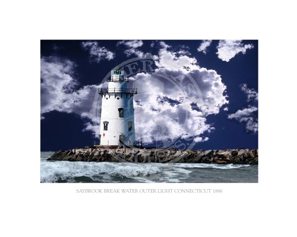 Saybrook Break Water Outer Light Connecticut 1886