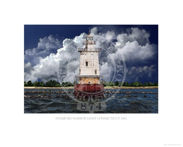 Stamford Harbor Light Connecticut 1881