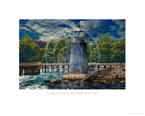 Tongue Point Light Connecticut 1891