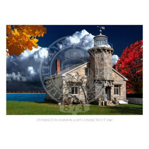 Stonington Harbor Light Connecticut 1840 B