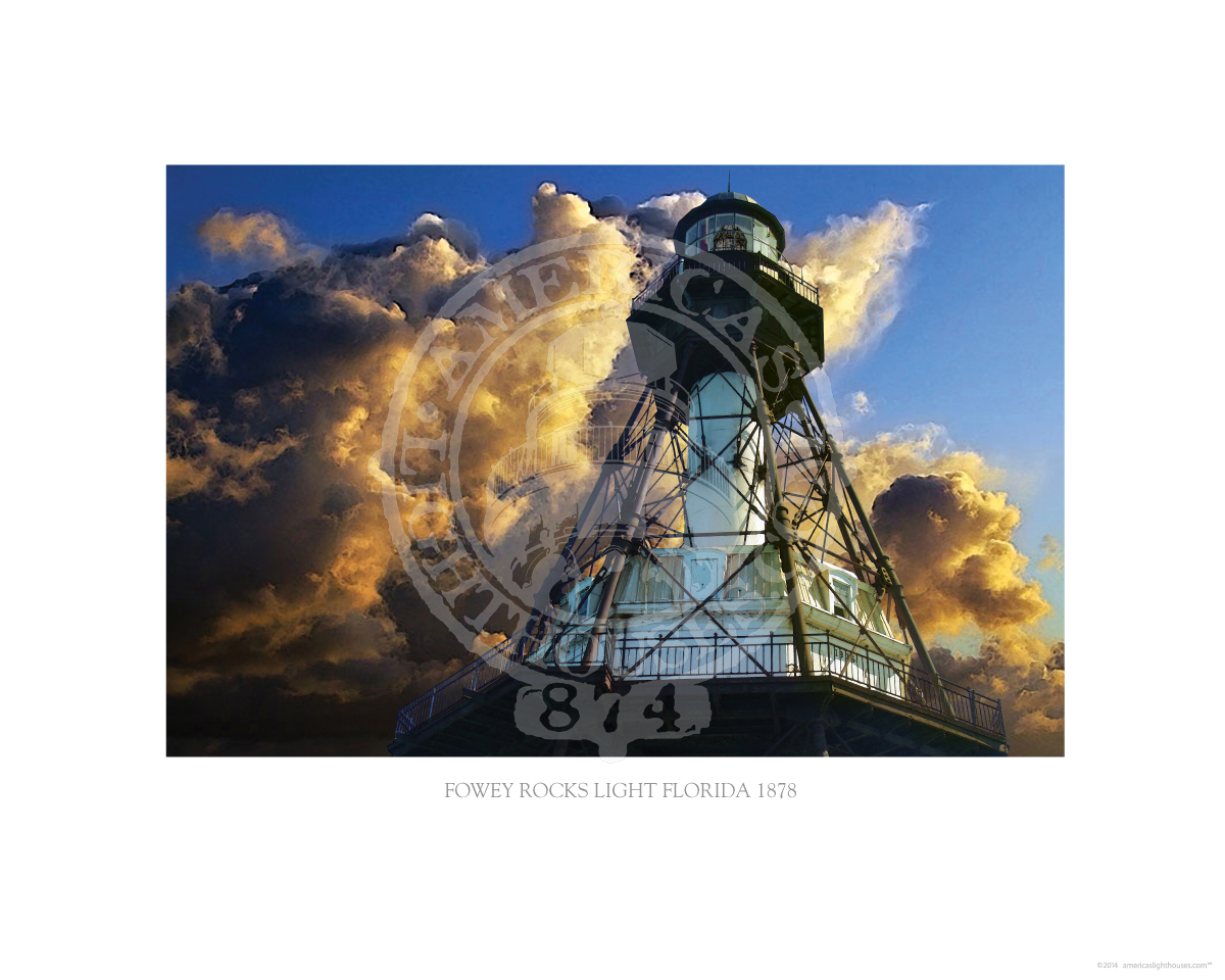 Fowey Rocks Light Florida 1878
