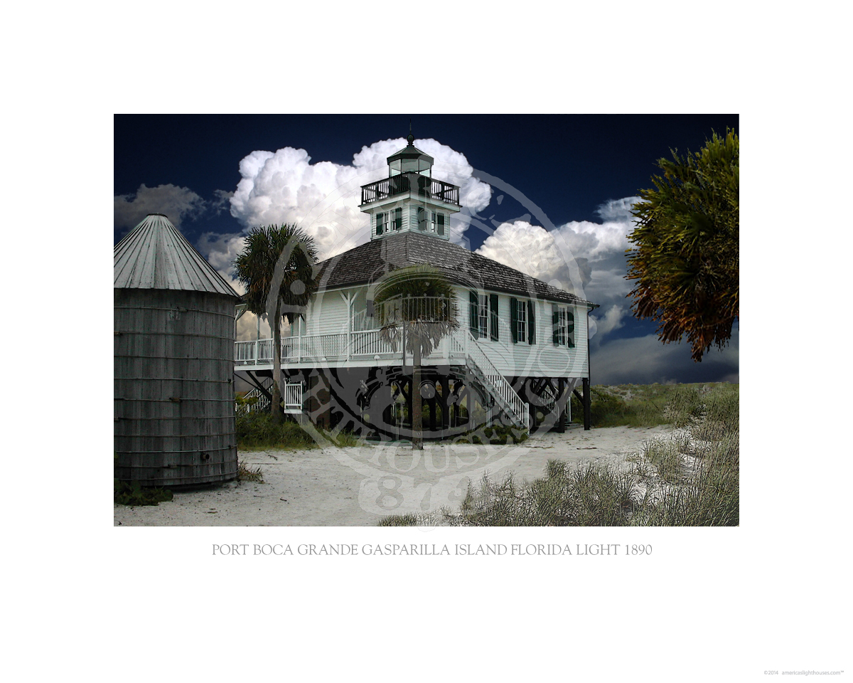 Port Boca Grande Gasparilla Island Florida Light 1890