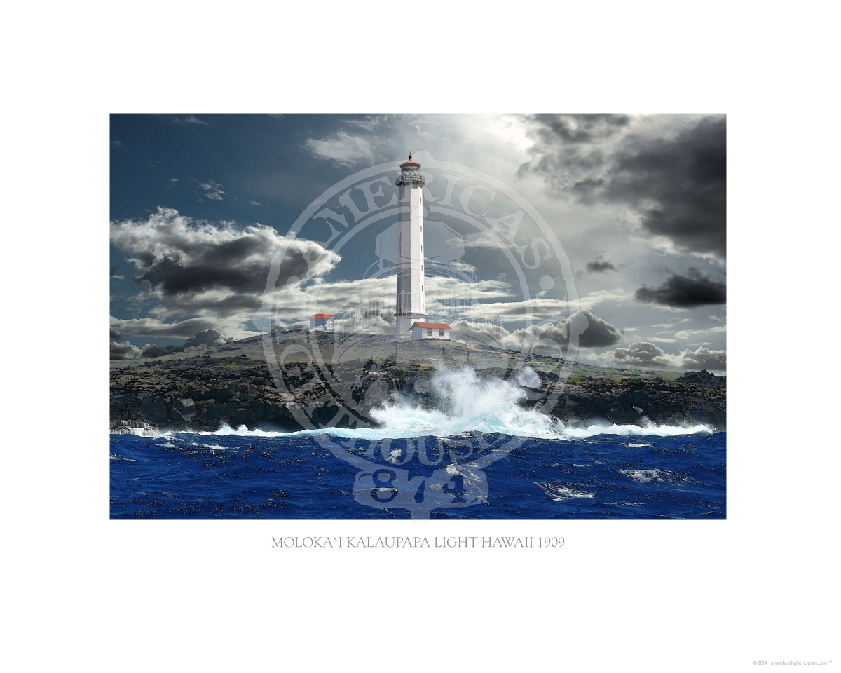 Moloka'i Kalaupapa Light Hawaii 1909