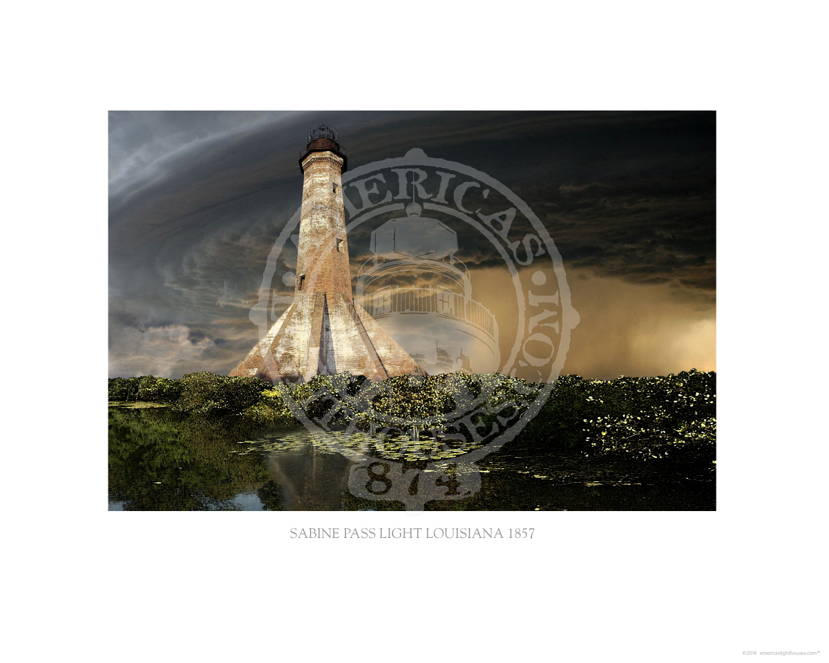 Sabine Pass Light Louisiana 1857