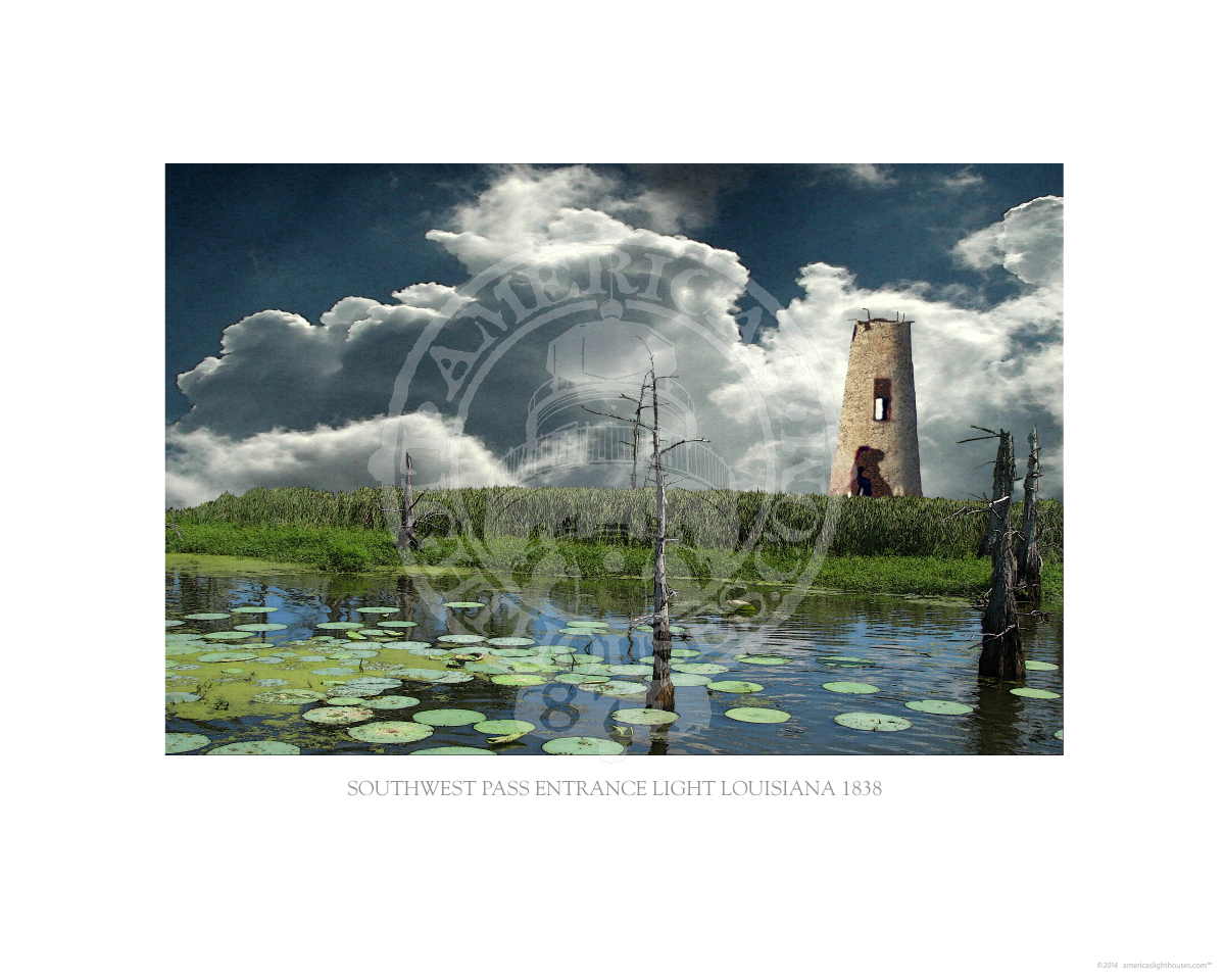 Southwest Pass Entrance Light Louisiana 1838