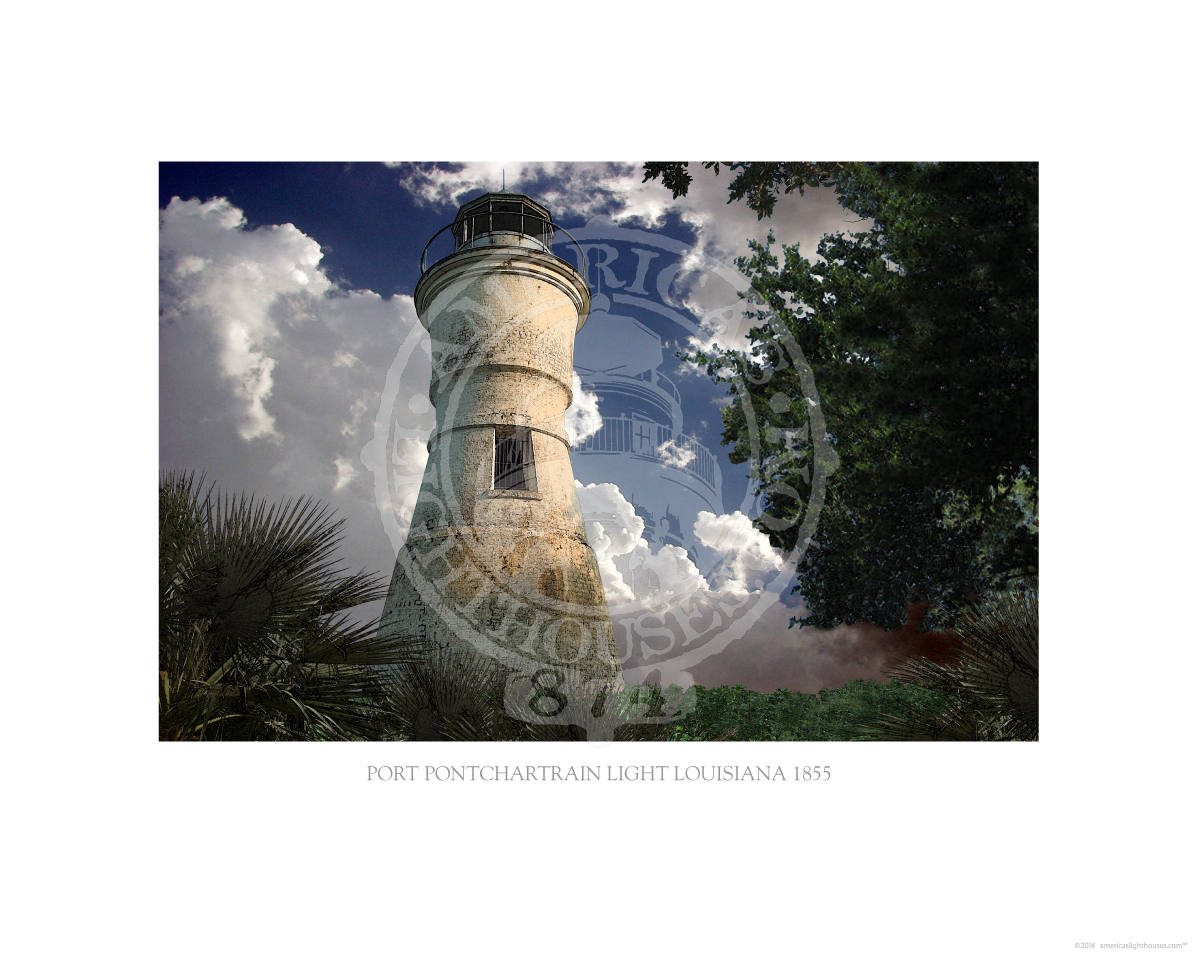 Port Pontchartrain Light Louisiana 1855