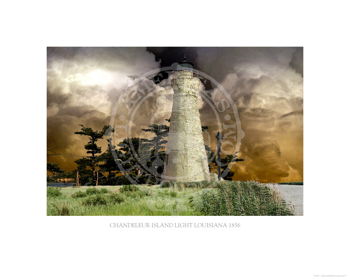 Chandeleur Island Light Louisiana 1856