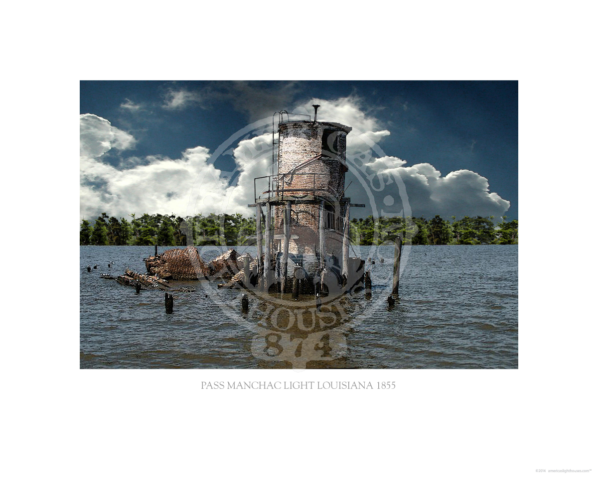 Pass Manchac Light Louisiana 1855