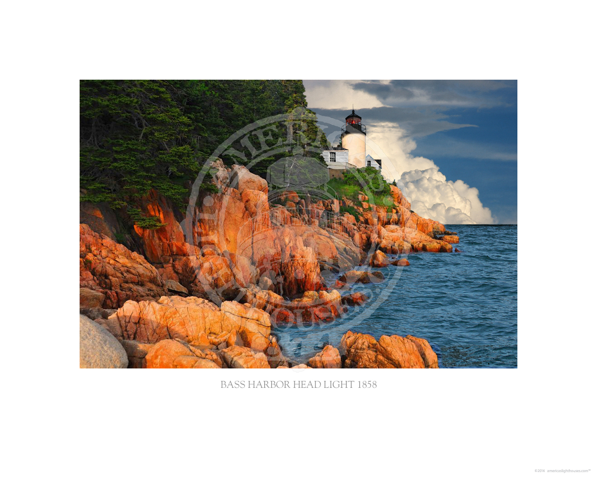Bass Harbor Head Light Maine 1858