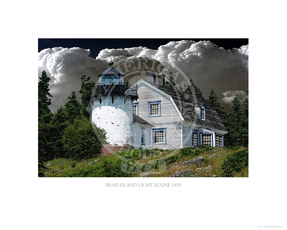 Bear Island Light Maine 1839