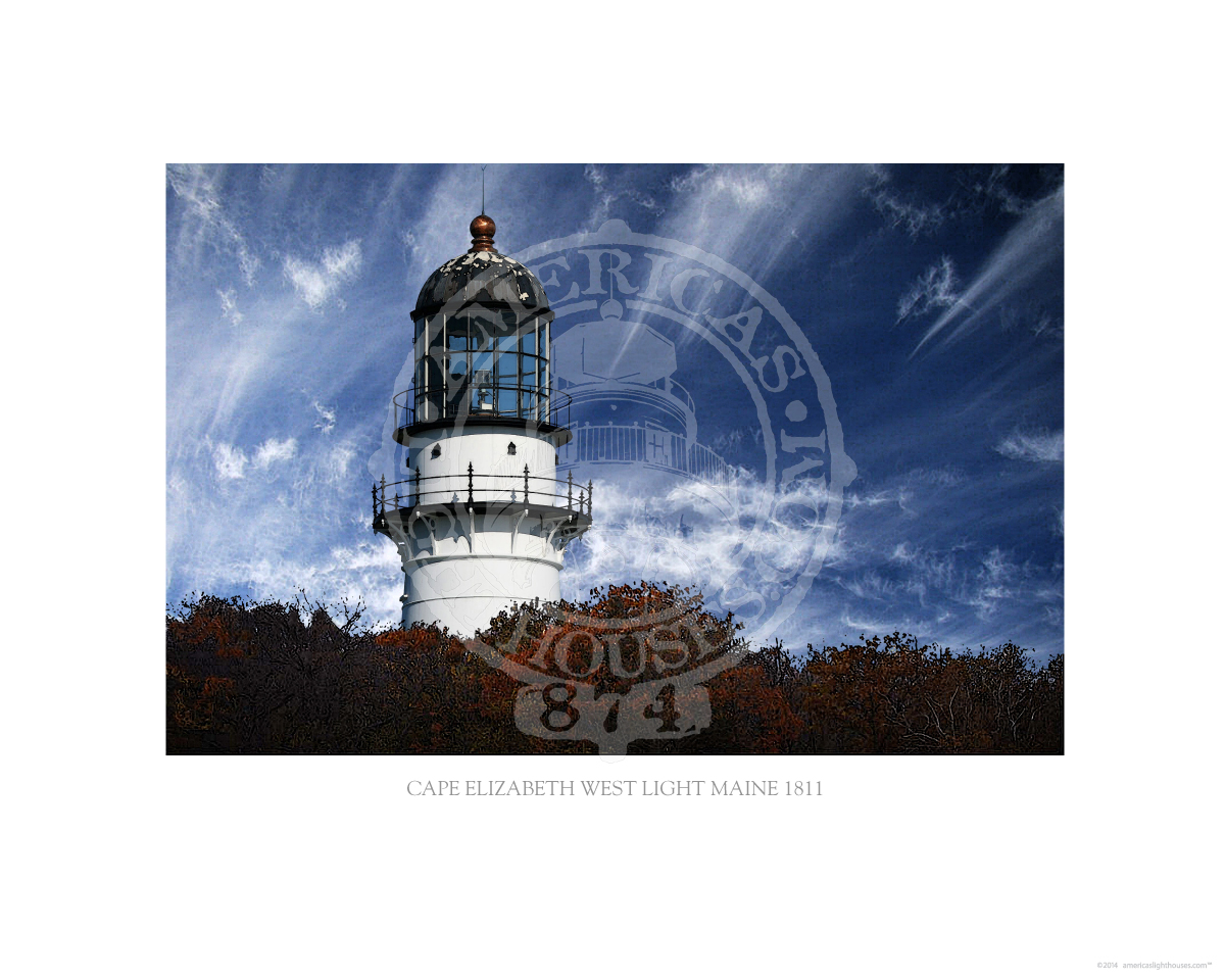 Cape Elizabeth West Light Maine 1811
