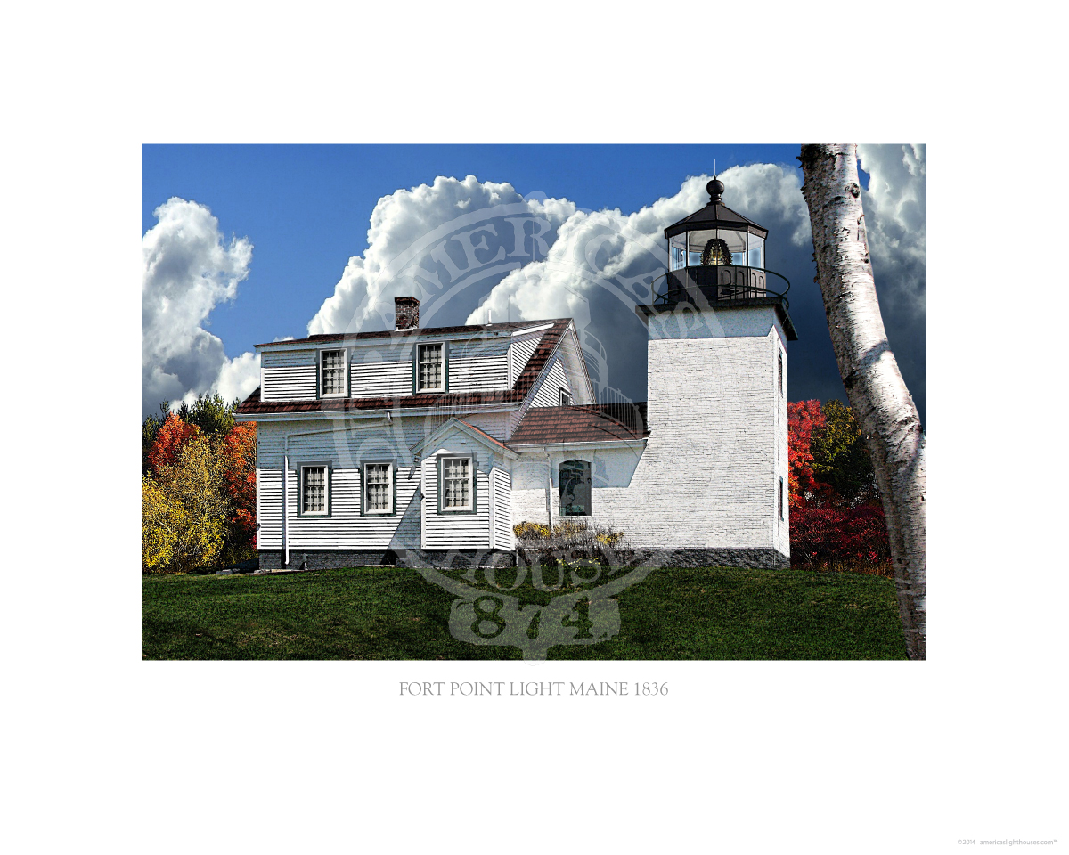 Fort Point Light Maine 1836