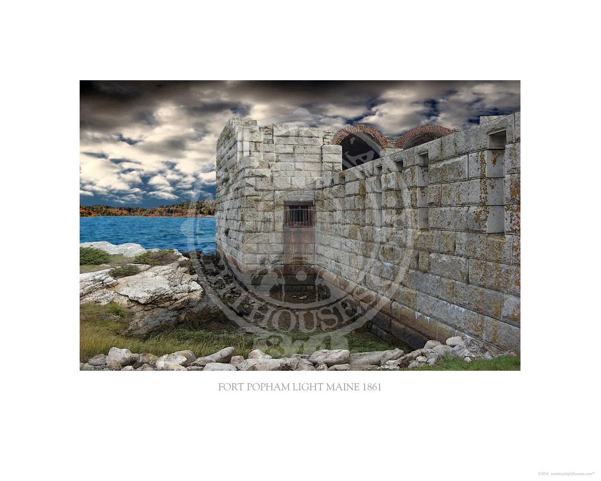 Fort Popham Light Maine 1861
