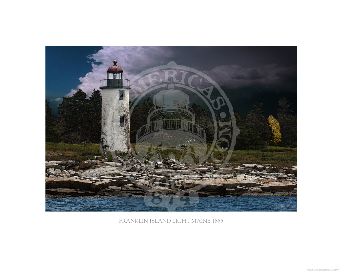 Franklin Island Light Maine 1855