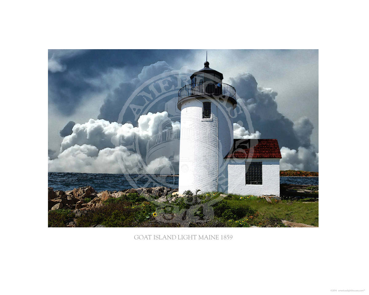 Goat Island Light Maine 1859