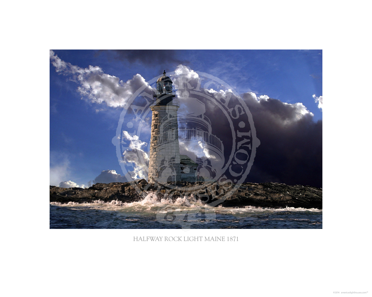 Halfway Rock Light Maine 1871