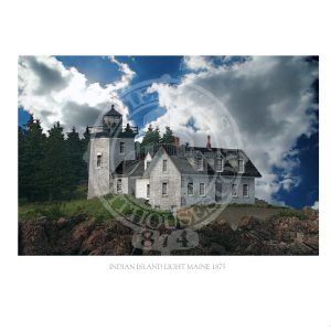 Indian Island Light Maine 1875