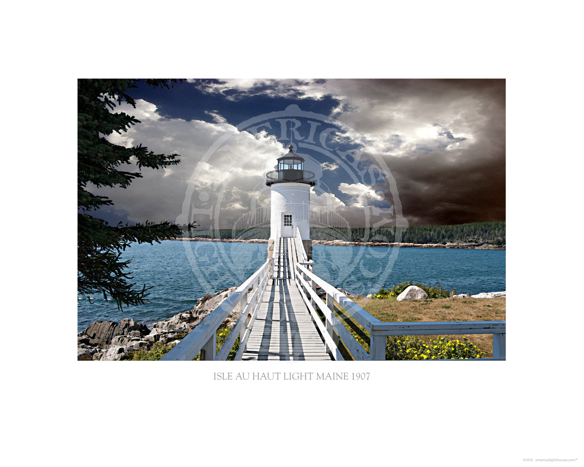 Isle au Haut Light Maine 1907