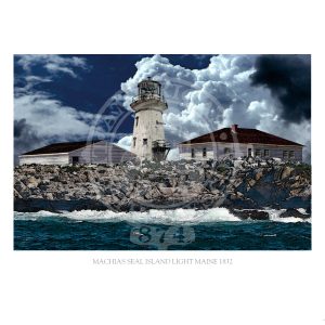 Machias Seal Island Light Maine 1832