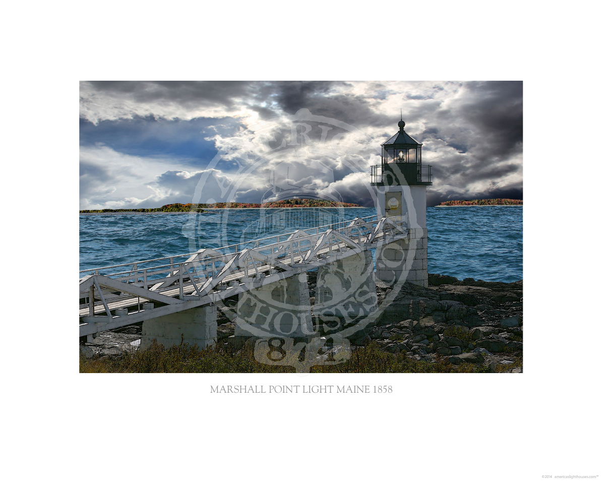 Marshall Point Light Maine 1858