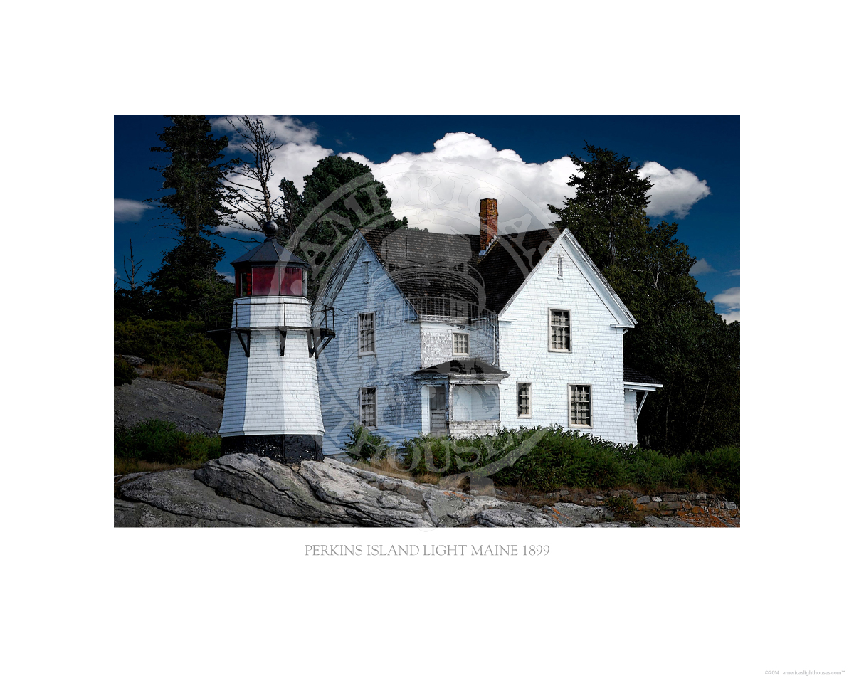 Perkins Island Light Maine 1899