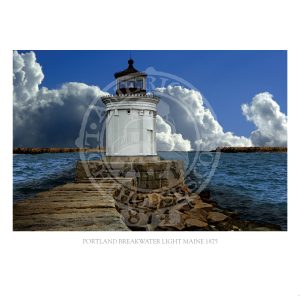 Portland Breakwater Light Maine 1875