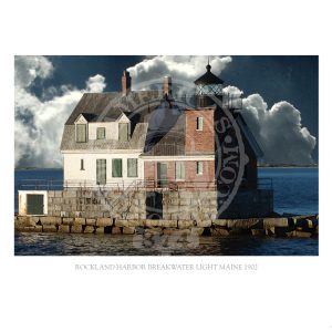 Rockland Harbor Breakwater Light Maine 1902