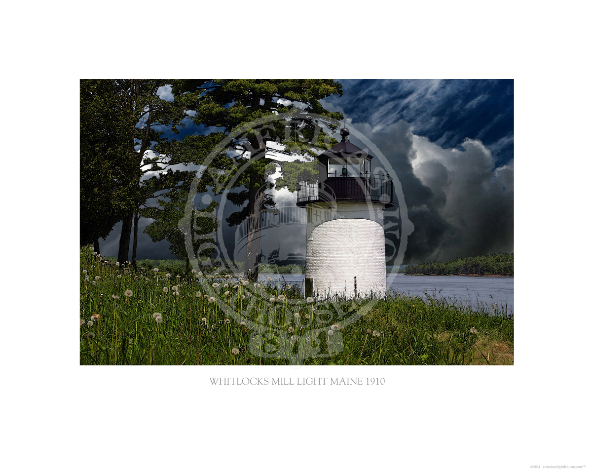 Whitlocks Mill Light Maine 1910