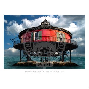 Seven Foot Knoll Light Maryland 1855
