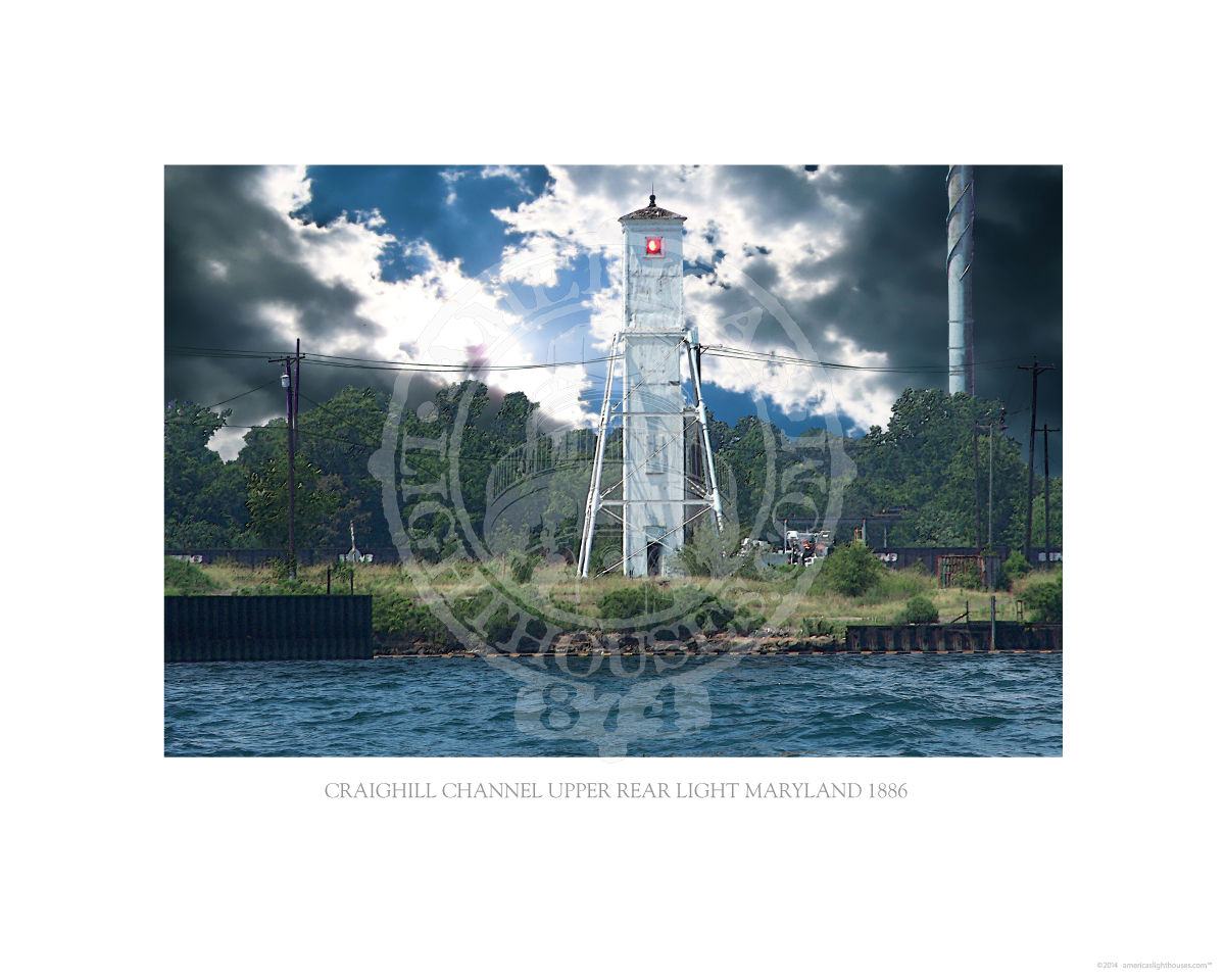 Craighill Channel Upper Rear Light Maryland 1886