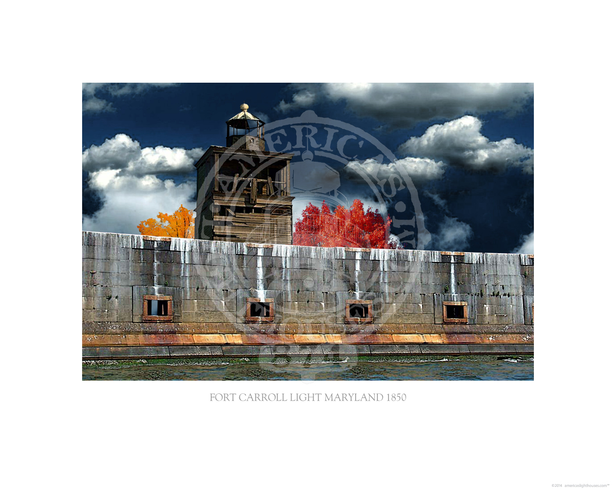Fort Carroll Light Maryland 1850