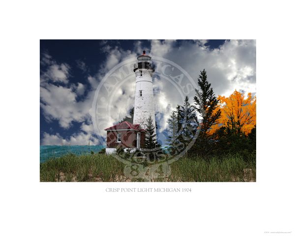 Crisp Point Light Michigan 1904