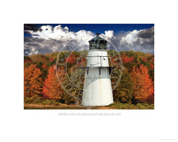 Frying Pan Island Light Michigan 1882