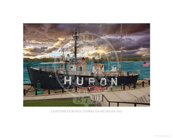 Lightship Huron LV 103 WAL 526 Michigan 1920