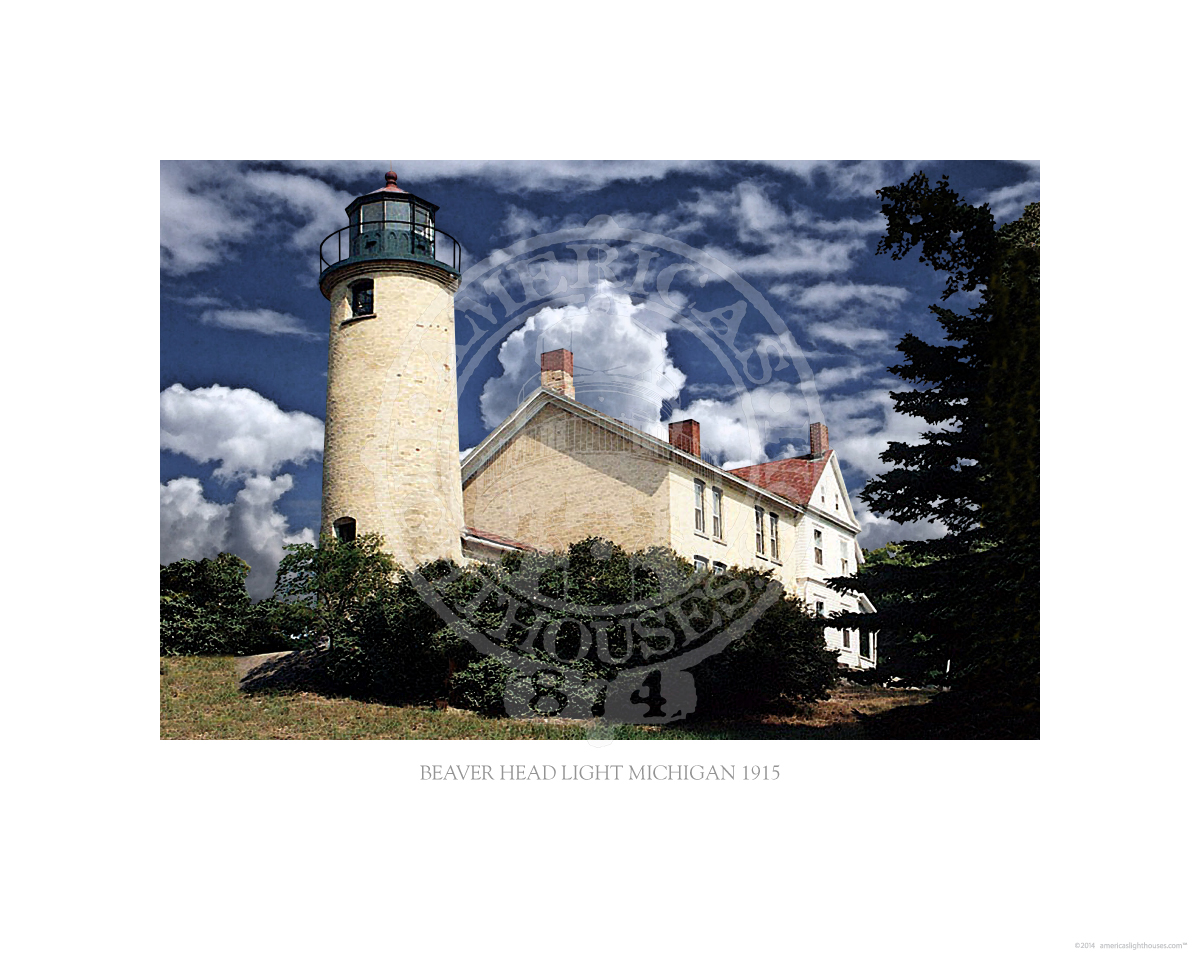 Beaver Head Light Michigan 1915