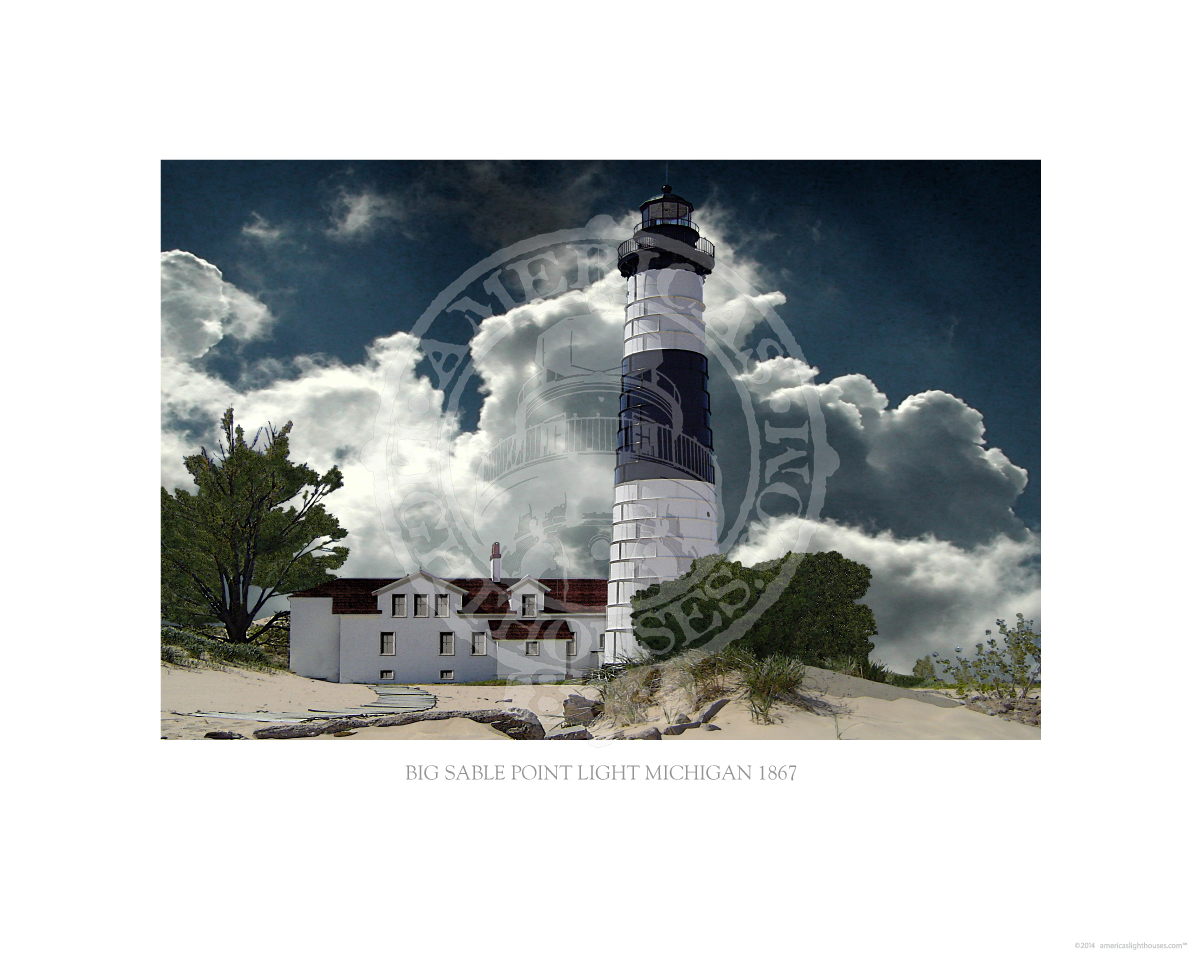 Big Sable Point Light Michigan 1867