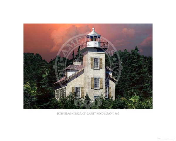 Bois Blanc Island Light Michigan 1867