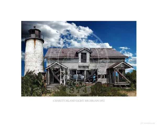 Charity Island Light Michigan 1857