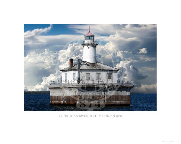 Cheboygan River Light Michigan 1880