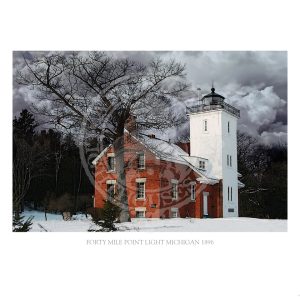 Forty Mile Point Light Michigan 1896