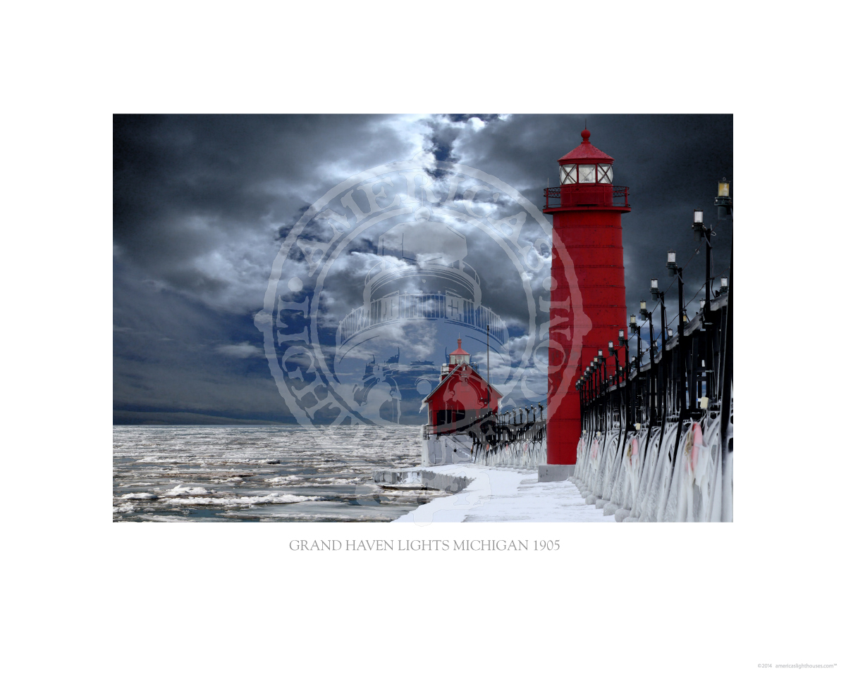 Grand Haven Lights Michigan 1905