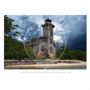 Grand Island East Channel Light Michigan 1868