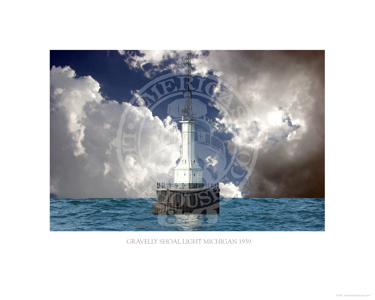 Gravelly Shoal Light Michigan 1939