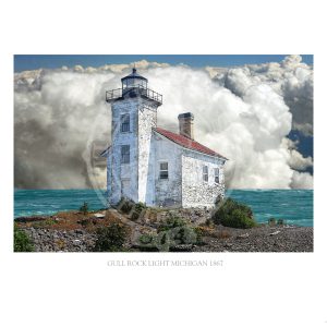 Gull Rock Light Michigan 1867