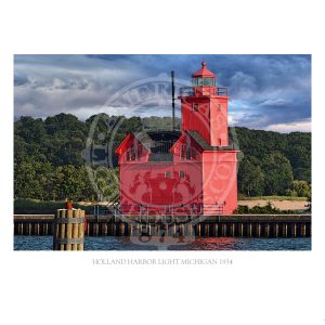 Holland Harbor Light Michigan 1934
